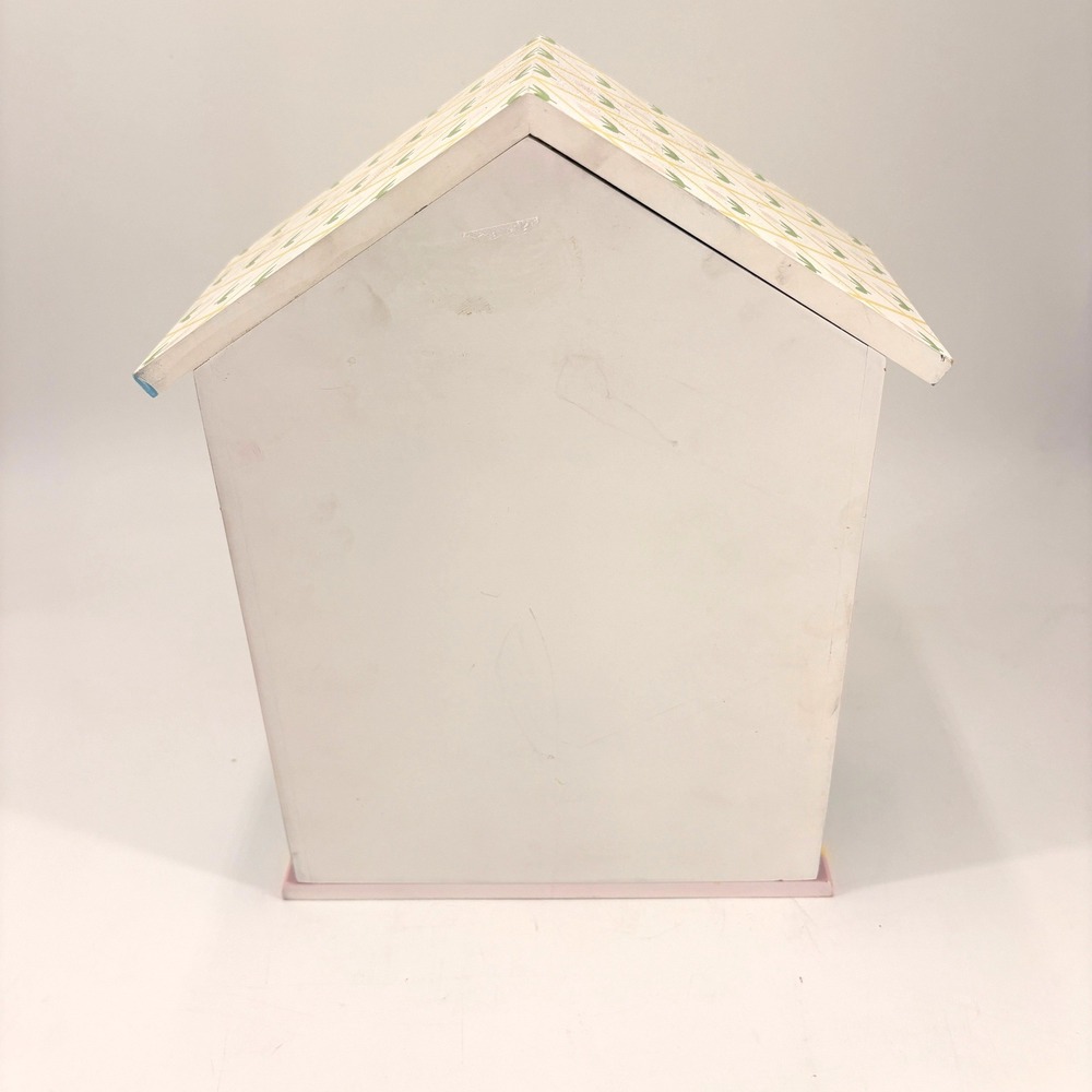 Hand Painted Wooden House Jewelry Box Trinket Storage with Roses Cottagecore 90s - Picture 10 of 10